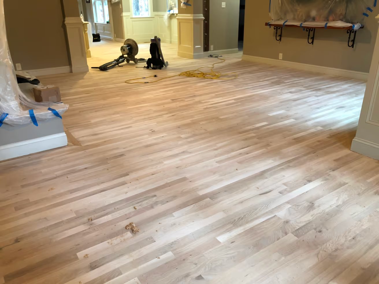 New hardwood floor, freshly finished
